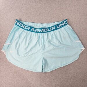 Under Armour UA‎ Loose Fit Shorts Womens 3X Blue Elastic 1371452-441
